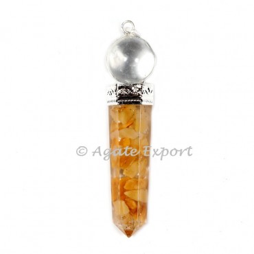 Yellow Aventurine Orgonite Pencil With Ball Pendants