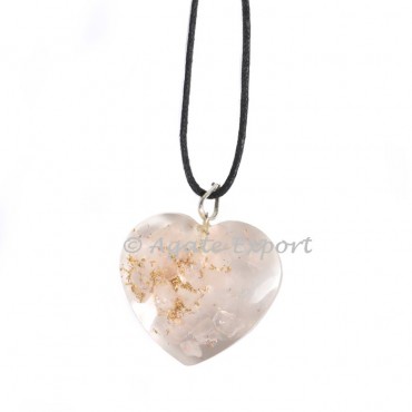 Crystal Quartz Heart Pendants