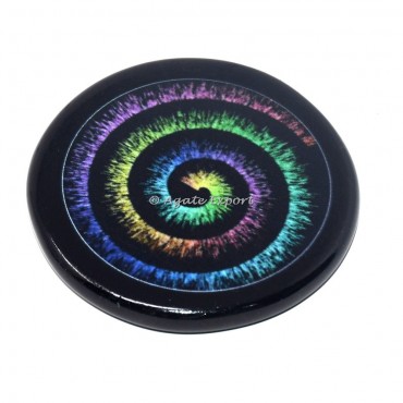 Galaxy Printed Black Agate Coaster