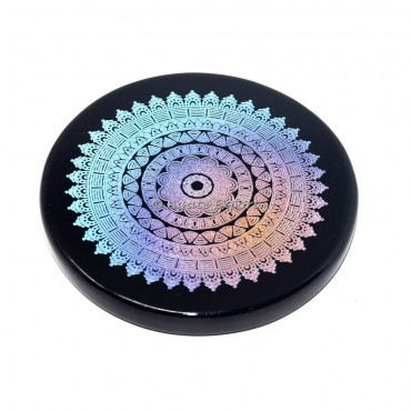 Accent Design Printed Black Agate Coaster