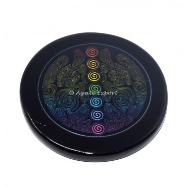 Choko Reiki Black Agate Coaster
