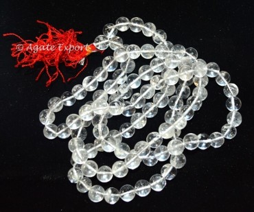 Crystal Quartz Mala AA Grade .