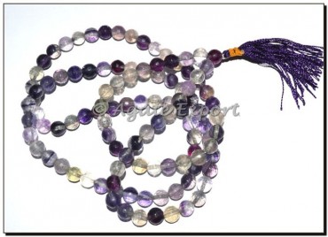 Multi Flourite Faceted Jap Mala