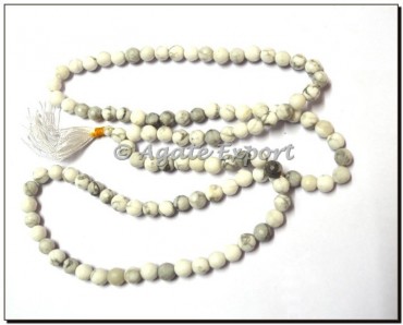Howlite Faceted Beads Jap Mala