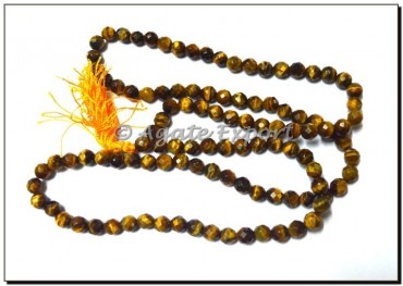 Tiger Eye Faceted Beads Jap Mala