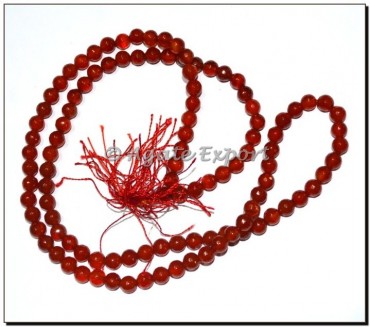 Red Onyx Faceted Beads Jap Mala