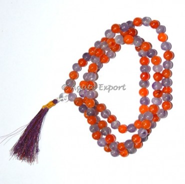 Amethyst With Carnelian Jap Mala