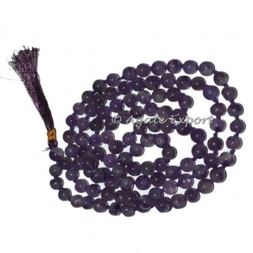 Amethyst Knotted Jap Mala