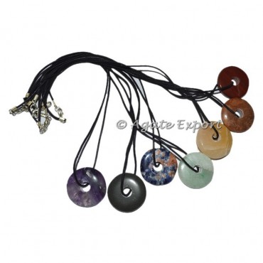 Chakra Donuts Pendants Set