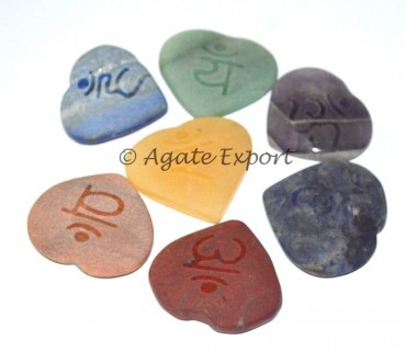 Sanskrit Chakra Embossed Engraved Set