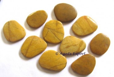 Yellow Jasper Palm Stone