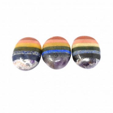 7 Chakra Bonded Palm Stones