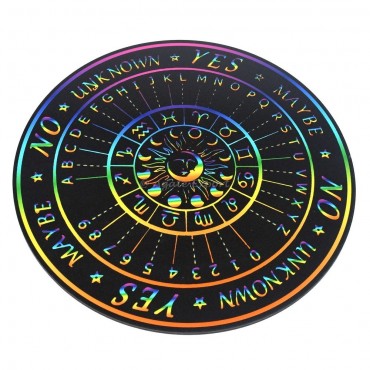 Rainbow MDF Wooden Pendulum Divination Board