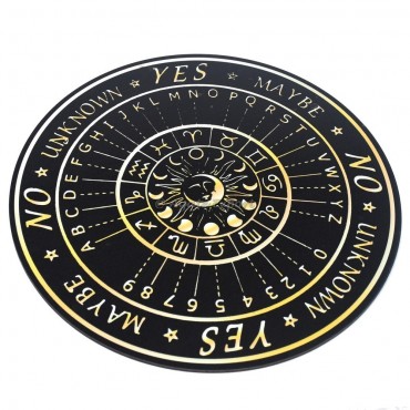 Golden Printed Zodiac Pendulum Divination Board