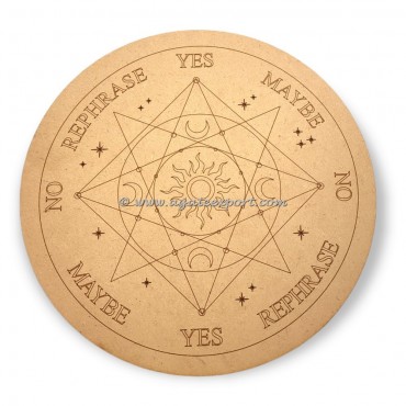 Engraved Moon And Sun Pendulum Direction Board