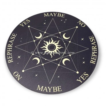 Black Printed Moon And Sun Pendulum Direction Board