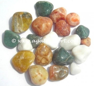 Mix Agate Pebble Stone.