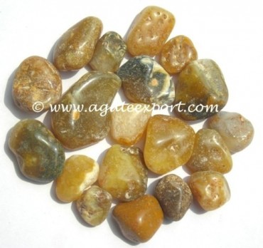 Yellow Carnelian Pebble Stone.