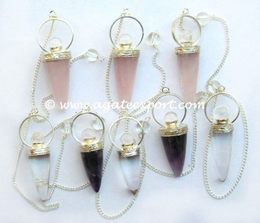 Mix Gemstone Bullet Pendulums