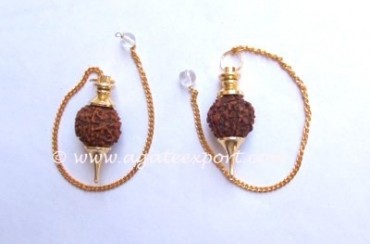 Rudraksha Pendulum-Gold