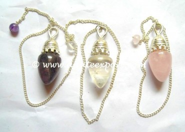 Mix Gemstones Cap Pendulums