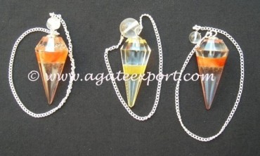 Crystal With Carnelian Pendulums