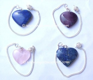 Mix Gemstones Hearts Pendulums