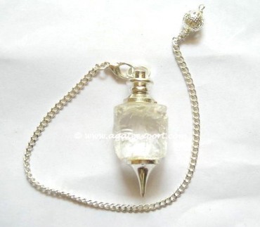Crystal Quartz Rough Pendulums