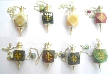 Mix Stone Carved Pendulums