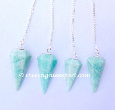 Amazonite 6 faceted Pendulums