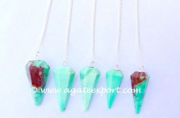 Chrysoprase 6 Facets Pendulums