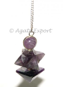 Amethyst Merkaba Pendulum