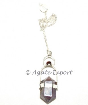 Amethyst With Garnet Pendulum
