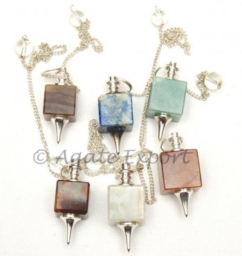 Gemstone Square Pendulum
