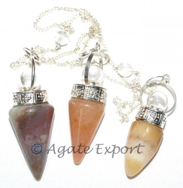 Mix Gemstone Bullet Pendulum