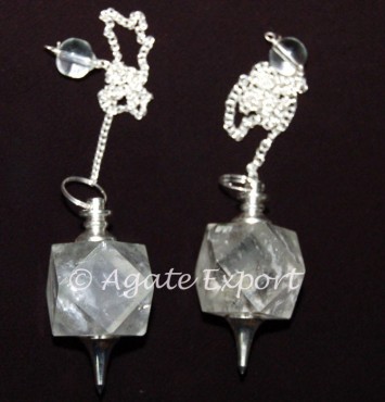 Crystal Quartz Square Pendulum