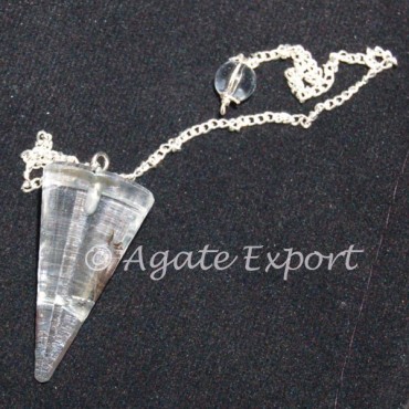 Crystal Quartz Bullet Pendulum