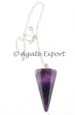 Amethyst 6 Faceted Cone Pendulums