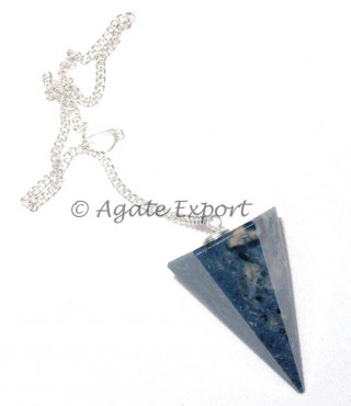 Sodailite 6 Faceted Cone Pendulums
