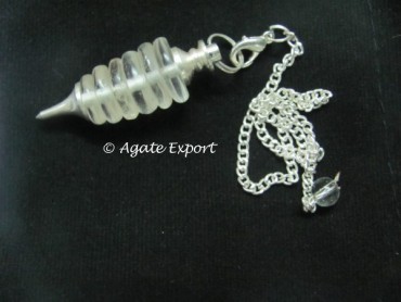 Crystal Quartz Disc Pendulum