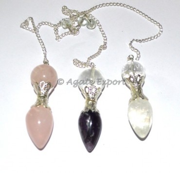 Mix Gemstone Drop Pendulums