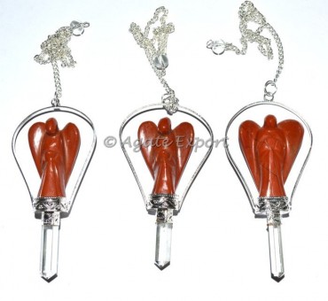 Red Jasper Healing Angel Pendulum