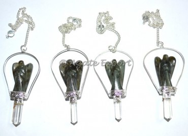 Angel 2 pcs Labrodrite Pendulums