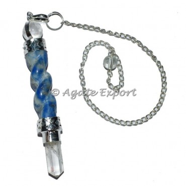 Lapis Lazuli Spiral 3pcs Pendulums
