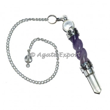 Amethyst Spiral 3pcs Pendulums