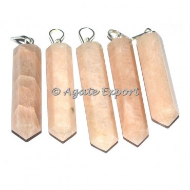 Cream Moonstone Pencil Pendants