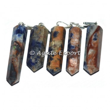 Sodalite Pencil Pendants