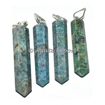 Ruby Zoisite Pencil Pendants