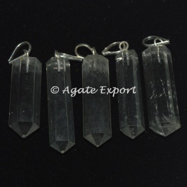 Crystal Quartz Pencil Pendants