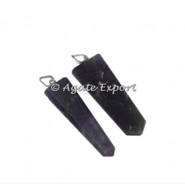 Amethyst Flat Pencil Pendants